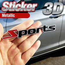 Sports 3D Chrome Metal Auto