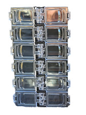 12 Mini Compartments Black False Nails Gems Nail Art Jewellery Pills Storage Box