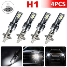 4pcs White H1 LED Headlight Bulbs Conversion Kit High Low Beam Light Accessories