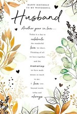 Husband Birthday Card - Size