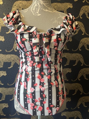 Ladies pink black - pink, stripe