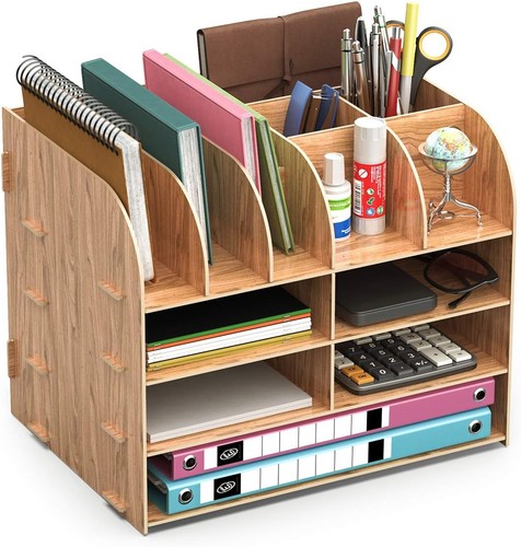 Lesfit wooden desk tidy - wooden,