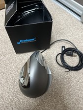 Evoluent Vertical Mouse 4 Right-Handed USB Mouse Ergonomic Grey and Silver