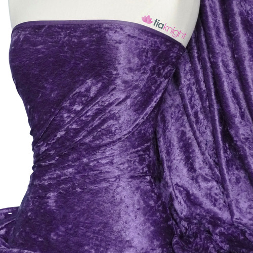Crushed velvet craft dress - velvet,