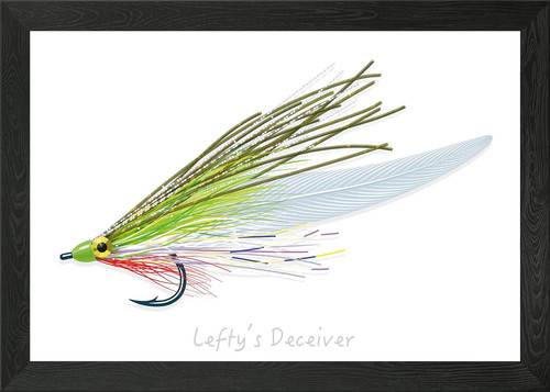 Fly fishing flies - framed, wall