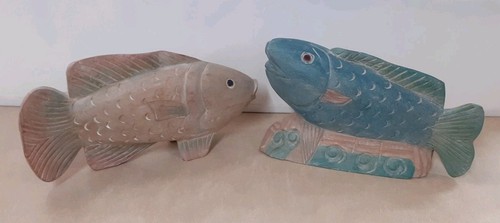Carved wooden fish - carved,