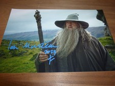 IAN McKELLEN signed 12X8 photo LORD OF THE RINGS THE HOBBIT+ COA