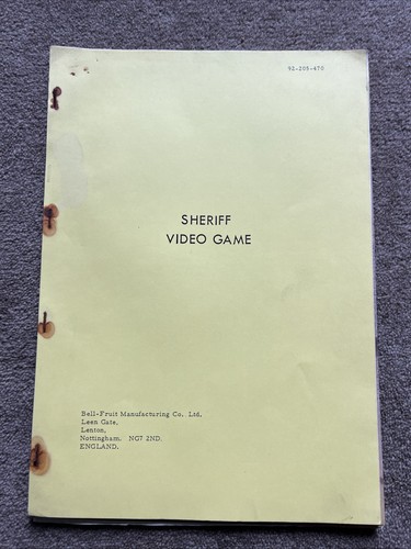 Sheriff video game manual - manual, bell
