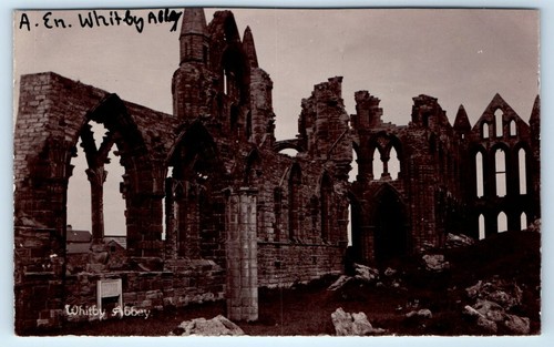 Rppc whitby abbey yorkshire - abbey, n.