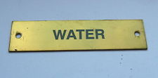 Water sign label engraved - water,