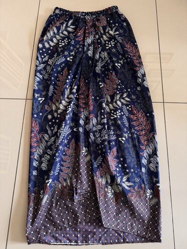 Pario batik sarong skirt - pario, blue