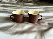 NEW! DENBY ENGLAND Studio Grey Stoneware Espresso Coffee Cups, Set of 2, 100ml