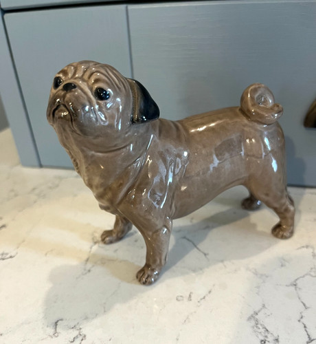 Vintage pug dog figurine - vintage,