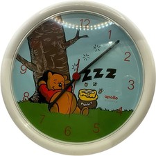 Disney Winnie the Pooh Apollo Quartz Wall Clock Sleeping Pooh Hunny Pot Tested