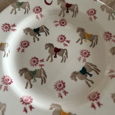 Emma Bridgewater Plate PONY/Rosettes. Stamped C  BRAND NEW