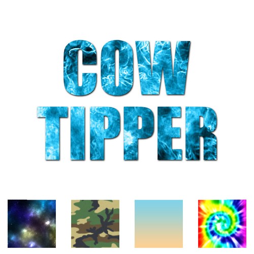 Cow tipper vinyl decal - cow,