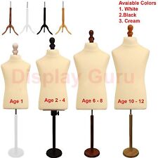 Child Kids Tailor Dummies Tailors Dummy Dressmakers Mannequin Bust Display 