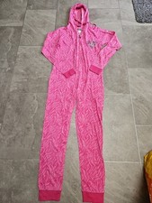 Pink One Piece Zip Up Pyjamas