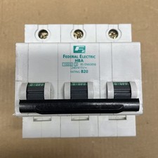 FEDERAL ELECTRIC 20AMP 10kA TRIPLE POLE MCB CIRCUIT BREAKER HBA STABLOK B20