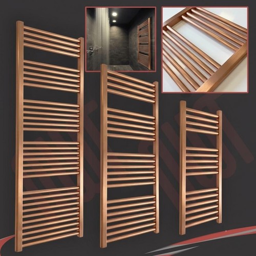 Brushed copper heated towel - brushed,