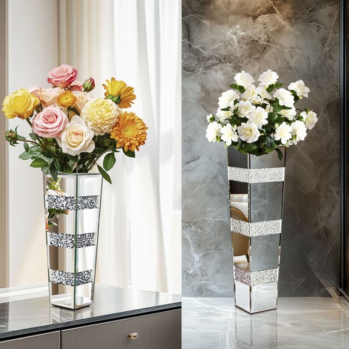 Flower vase crushed crystal - vase,