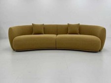 Mustard boucle sectional - mustard,