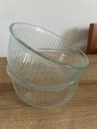 Pair small glass pyrex - pair,