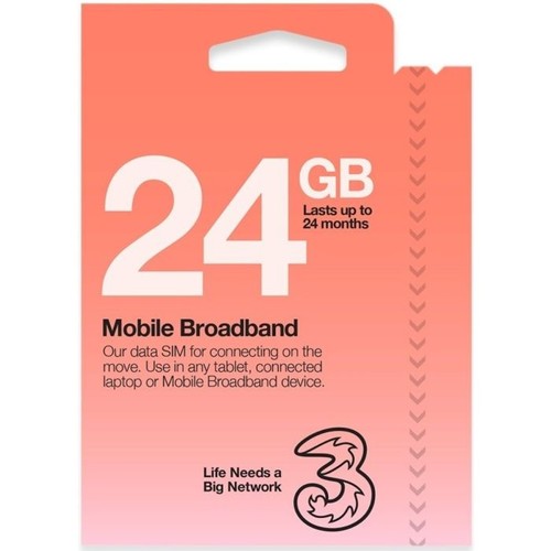 Three network 24gb data sim - three,
