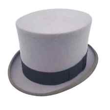Grey Wool Felt Top Hat -
