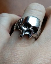 HultQuist Ring, skull, Size N