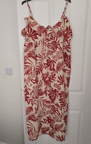 Primark red leaf print - leaf, strappy