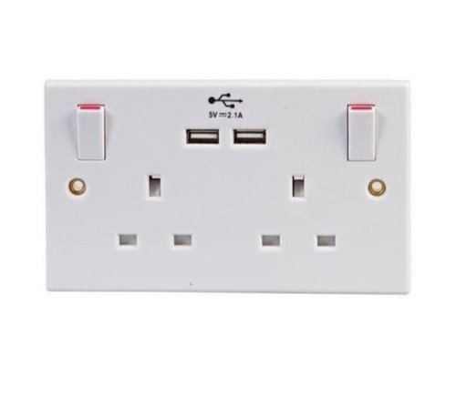 Usb wall socket twin - twin, pack