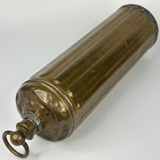 Vintage French Traditional Brass Bottle Bed Heater or Foot Warmer With Ring Stop