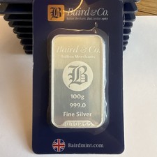 Baird & Co 100g Silver Minted
