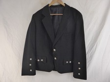 Hector Russell Kilt Jacket Argyll Style Black Size 44L