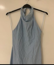 Zara Light Blue Flowing Halter