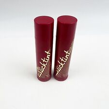 TWO New Vintage 1998 Avon Slick Tint for Lips Glossy Orchid Lip Balm .15 oz each