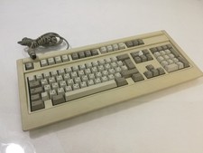 Vintage Fujitsu FKB4700 Mechanical Computer Keyboard 5 Pin ENG & RUS Typography