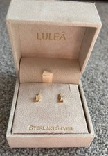 Lulea gold plated on sterling silver crystal stud earrings