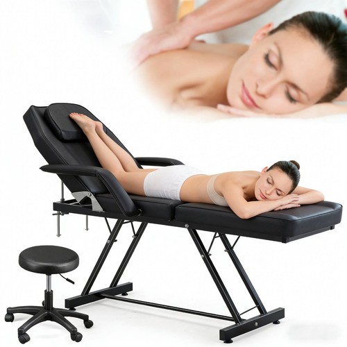 Beauty bed stool - w/stool, adjustable