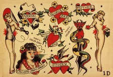 Sailor jerry tattoo art flash - tattoo,