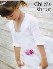 CHILDS SHRUG/BOLERO~ KNITTING  PATTERN~SIZE 24 X 28"  (DK 4)