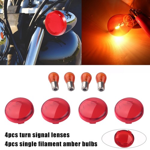 Amber bulb red lens - bulb, turn