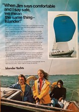 Original Vintage 1970s Sailing Advert ISLANDER 36 Yachts "+" Raytheon VHF/Radar