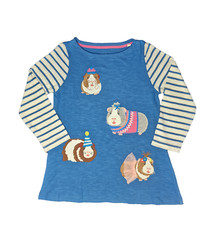 Boden Tunic Dress Girls Guinea Pig Blue Cotton 1-12 Years NEW