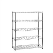 5 Tier Chrome Wire Wine Rack -