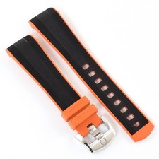 Omega Planet Ocean Ultra Deep Z017365 Orange & Black Rubber Watch Strap & Buckle