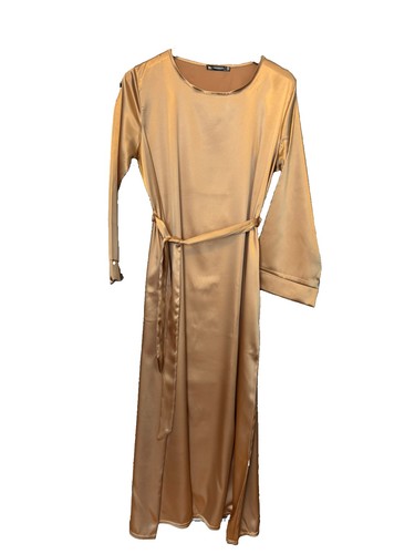 Gold satin abaya - size, 52
