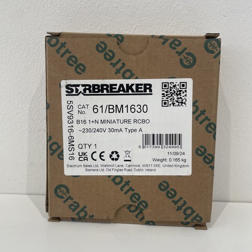 Crabtree starbreaker mini rcbo - starbreaker,