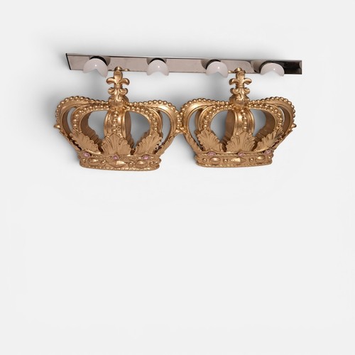 Pair shabby chic crowns wall - pair,